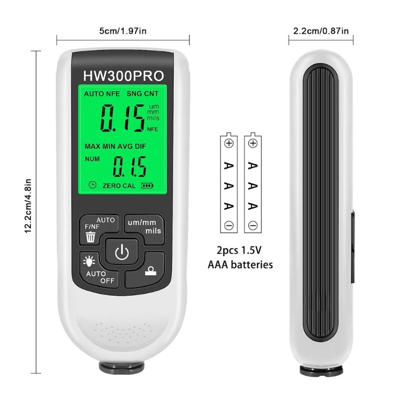 Advanced Automotive Paint Thickness Gauge Depth Meter Measurement Tool With Quick Measure Technology For Metal Surfaces
