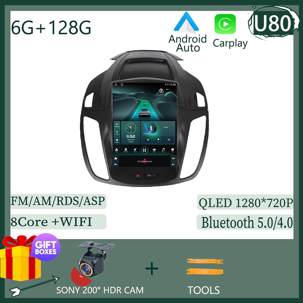 9.7 Inch Android Car Radio For Ford Kuga 2 Escape 3 2012 - 2019 4G Wireless CarPlay Car Radio Multimedia Player GPS 2 Din