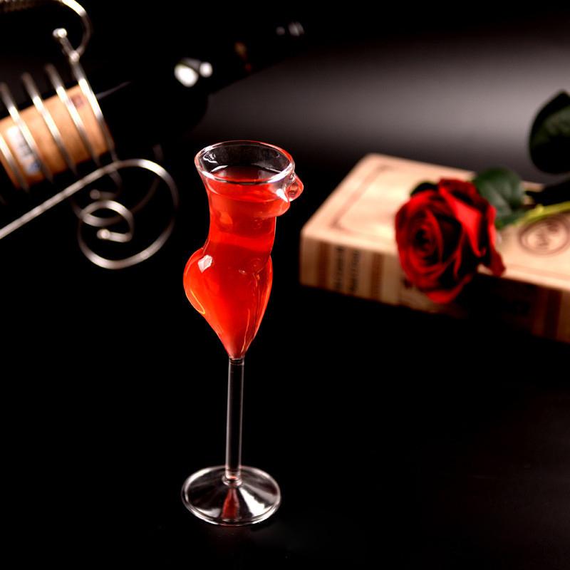 Crystal Glass Cup Water Coffee Cup Human Body Red Wine Glass Cup Goblet Beer Mug