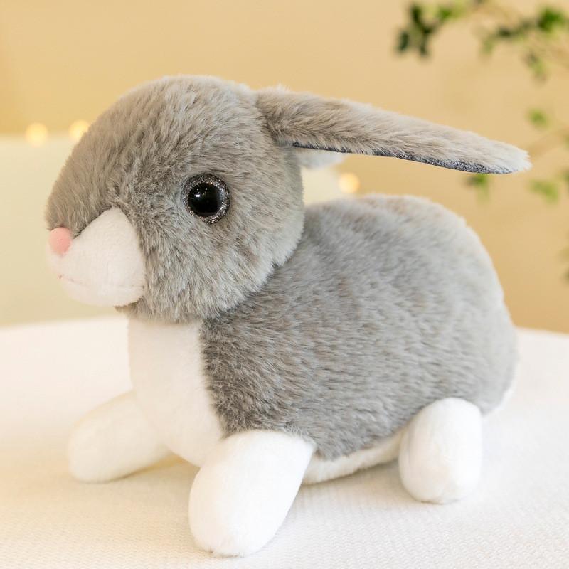 Charming White Bunny Plush Toy Perfect Stuffed Rabbit Doll Gift Children For