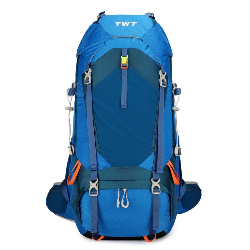 

Large Capacity Waterproof Mountaineering and Hiking Backpack 36-55L синий
