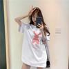 Summer Women's T-shirt Medium-length Loose Cartoon Round Neck Plus Size Short-sleeved Tops