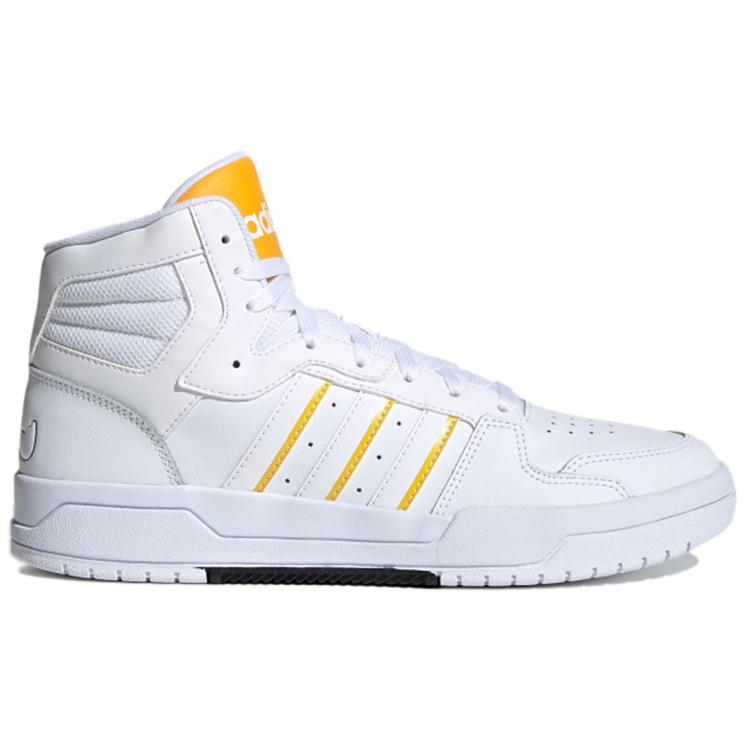 Adidas Neo DANHUANGGE Entrap Mid Synthetic Leather Abrasion Resistant Mid top Skateboard Shoes Unisex White (Unisex) Skateboard Shoes FY2961