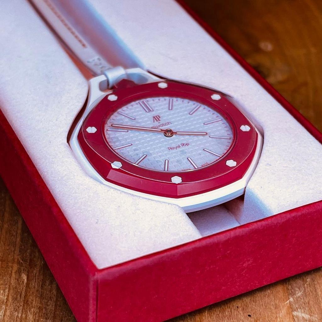 Used A P x Swatch Royal Pop red x pink
