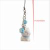 Cute Sweet Flocked Puppy Samoyed Dog Phone Chain Lanyard Ccd Camera Charm Accessories Girly Keychain Pendant Bag Ornaments Gifts