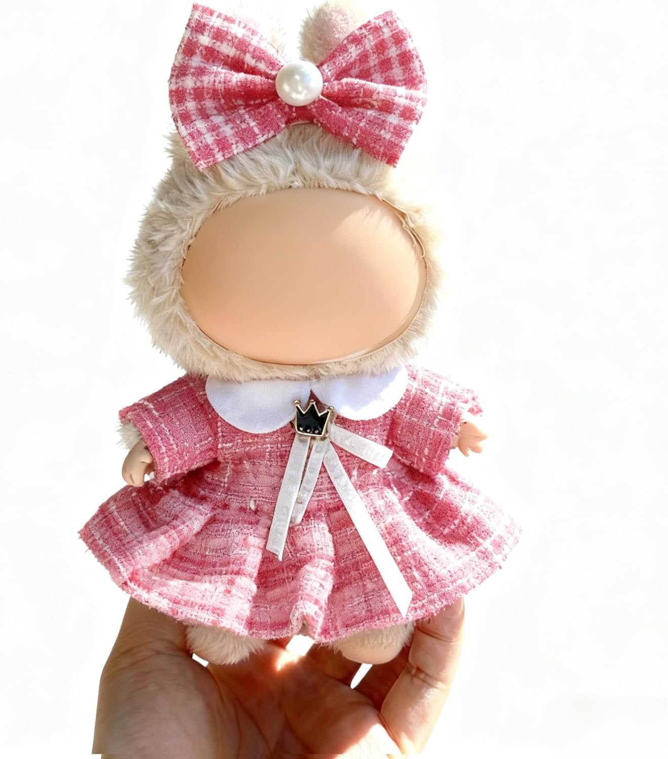 

KUGUAOK Plush Toy Clothes - Outfit Only - 15cm 17cm Plush Doll Clothes - Cute Costume Dress-Up DIY Accessory Doll Suit Jumpsuit Photo Path Doll