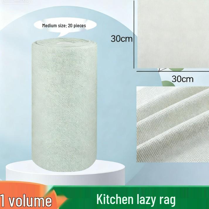 Chiffon de nettoyage hebdomadaire jetable, détachable à la main, anti-adhésif, absorbant l'eau, épais, éponge à récurer pour la vaisselle de cuisine, aide à la paresse.