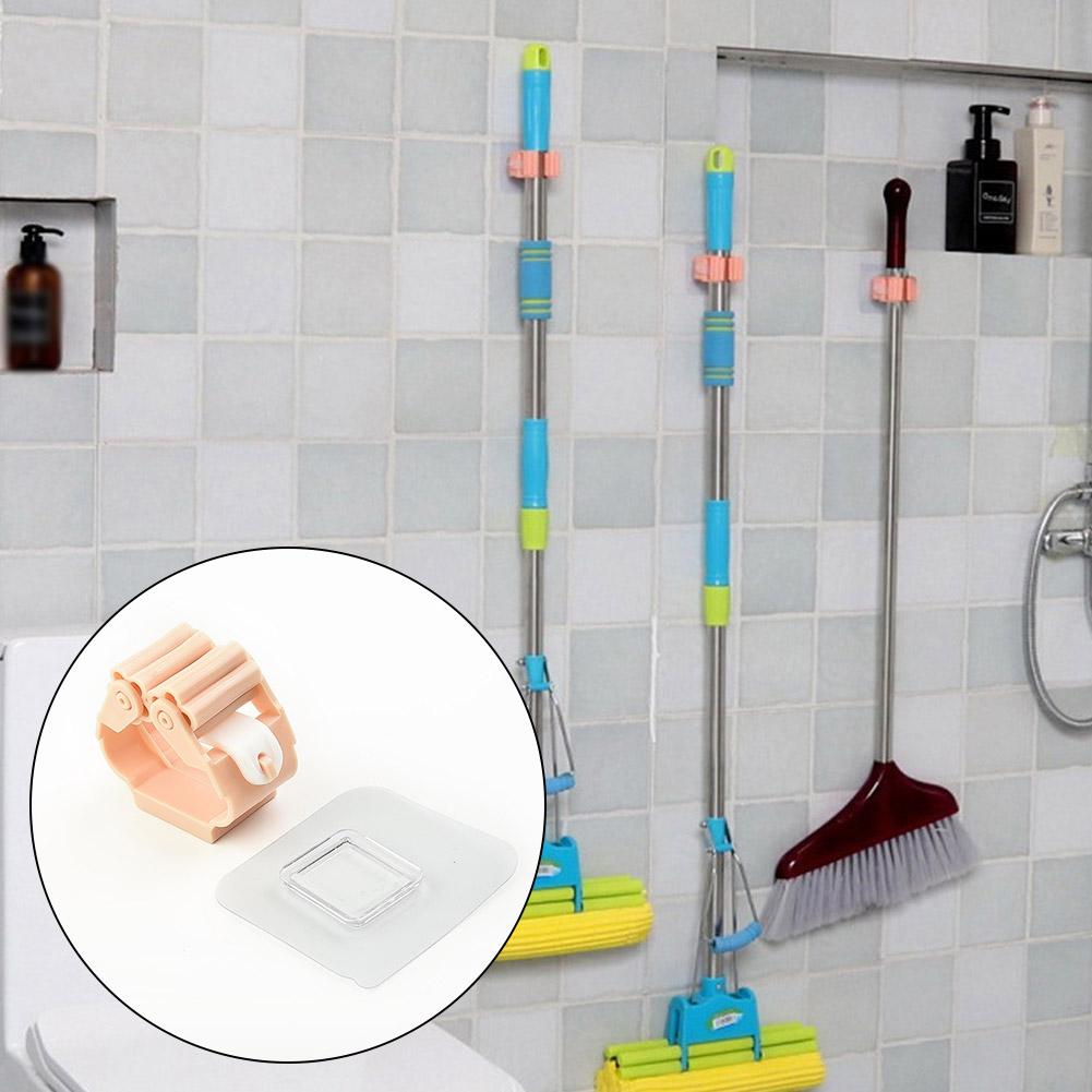6 X 6 Cm Mop Holder Mop Hook Mop Umbrella Stand No Trace Storage Organizer