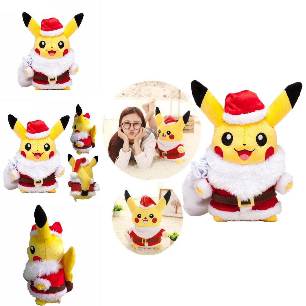 Entzückendes Pokemon Pikachu Weihnachten Weihnachtsmann Mantel Hüte Plüsch Stofftier Geschenk für Kinder