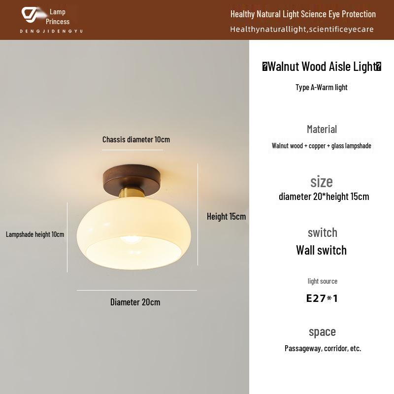 Casagd French Retro Chinese Style Hallway Ceiling Light - Creative Designer Balcony & Corridor Lighting