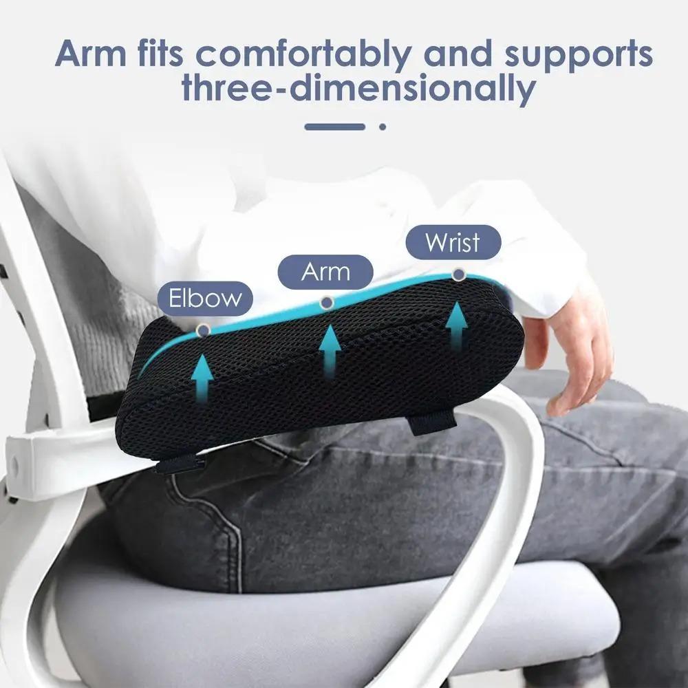 Adjustable Straps Arm Rest Cover Comfortable Support Soft Elbow Armrest Pads Breathable Chair Elbow Pads Wheelchairs