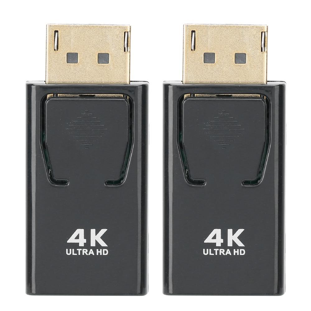 2PCS 4Kx2K Displayport To HD Adapter Plug and Play DP To HD Adapter For HDTV