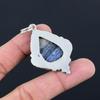 925 Sterling Silver Sodalite Stone Handmade Bezel Handcrafted Engagement Pendant