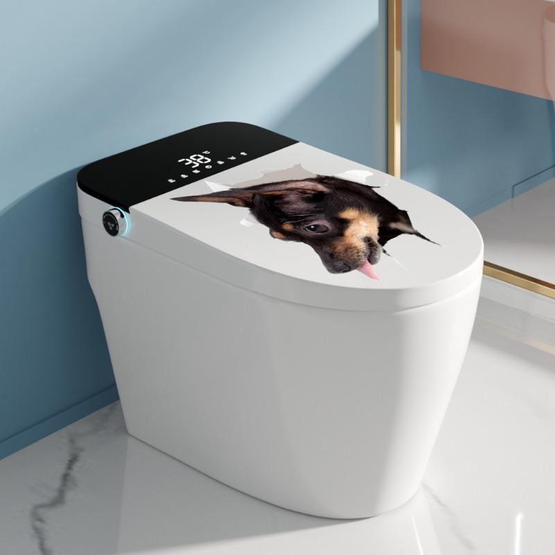 3D Cute Puppy Kitten Wall Sticker Bathroom Toilet Cupboard Home Decoration Decals Background Wallpaper Cats And Dogs Stickers