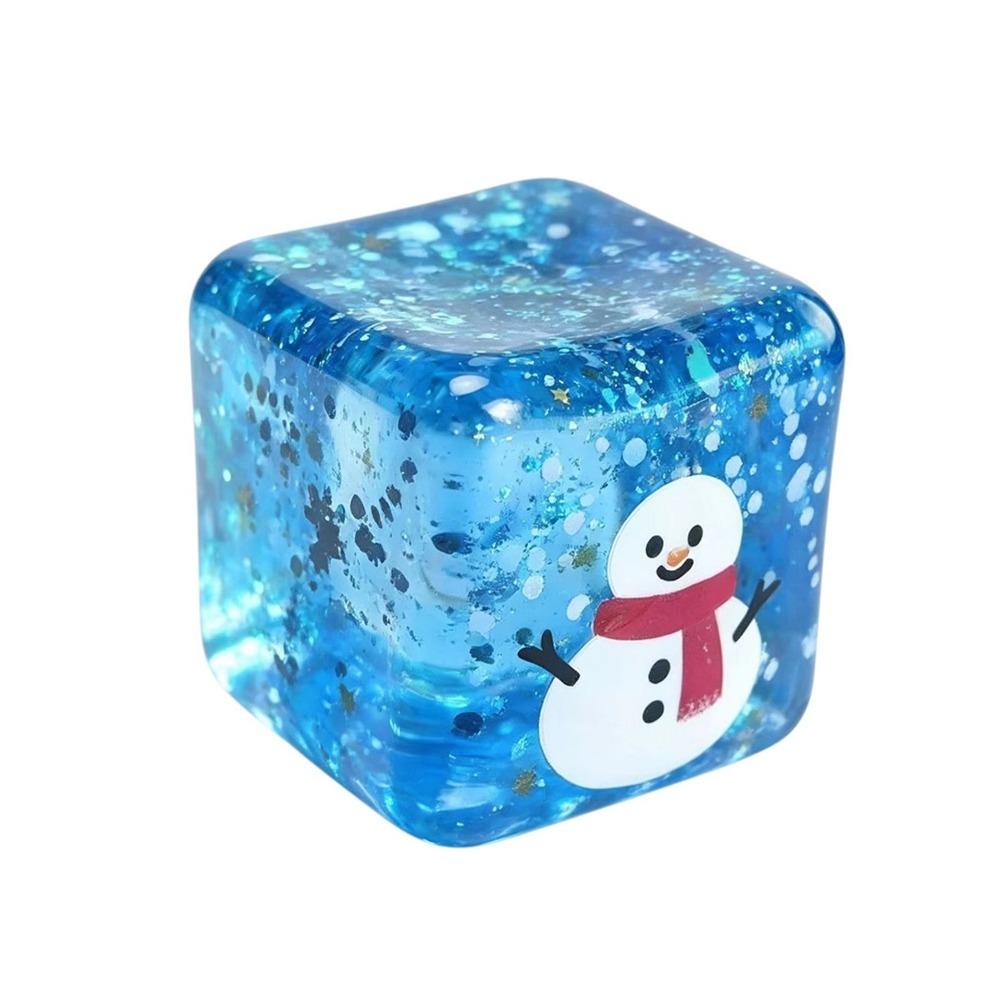 Slow Rebound Christmas Cube Squeeze Toy Lightweight Squeeze Fidget Toy For Office Workers