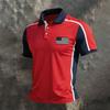 Men's Casual Short Sleeve Polo Shirt with Independent Day Flag Print and Color Block Design for Outdoor and Everyday Wear