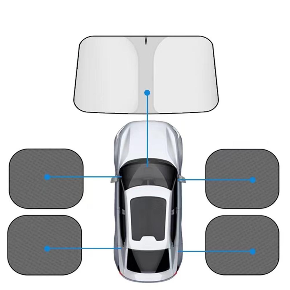 1pc Car Windshield Sun Shade Cover Foldable Front Window Sun Visor Blocks UV Refletive Car Parasol Sunshade Protector CoverWindshield Sunshades 1