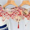 Ethnic Fringed Faux Collar Decorative Half Shawl Cloud Shoulder Collar for Chinese Ancient Costume Festival Neckpiece