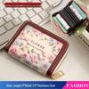European & American Retro Oil Painting Women's Multi-Card Slot Holder - Large Capacity Card & Document Organizer