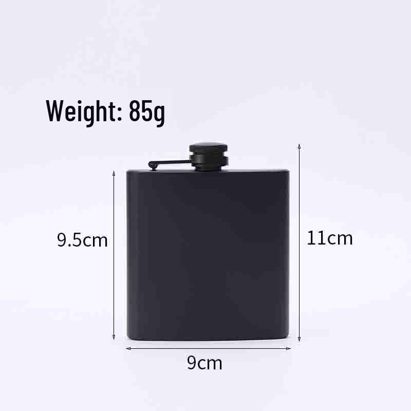 Matte Black Metal Hip Flask - Portable Outdoor Business Gift