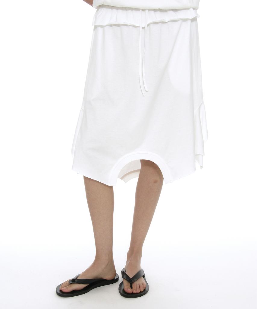 Partimento Woman Reverse T-Shirt Midi Skirt_White
