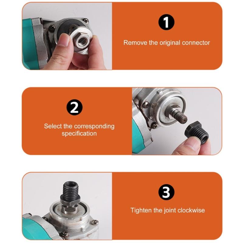 M10 To M14 M16 Thread Converter Adapter For Polishing Pad Backing Pad Polisher Drill Bit Extended Accessory