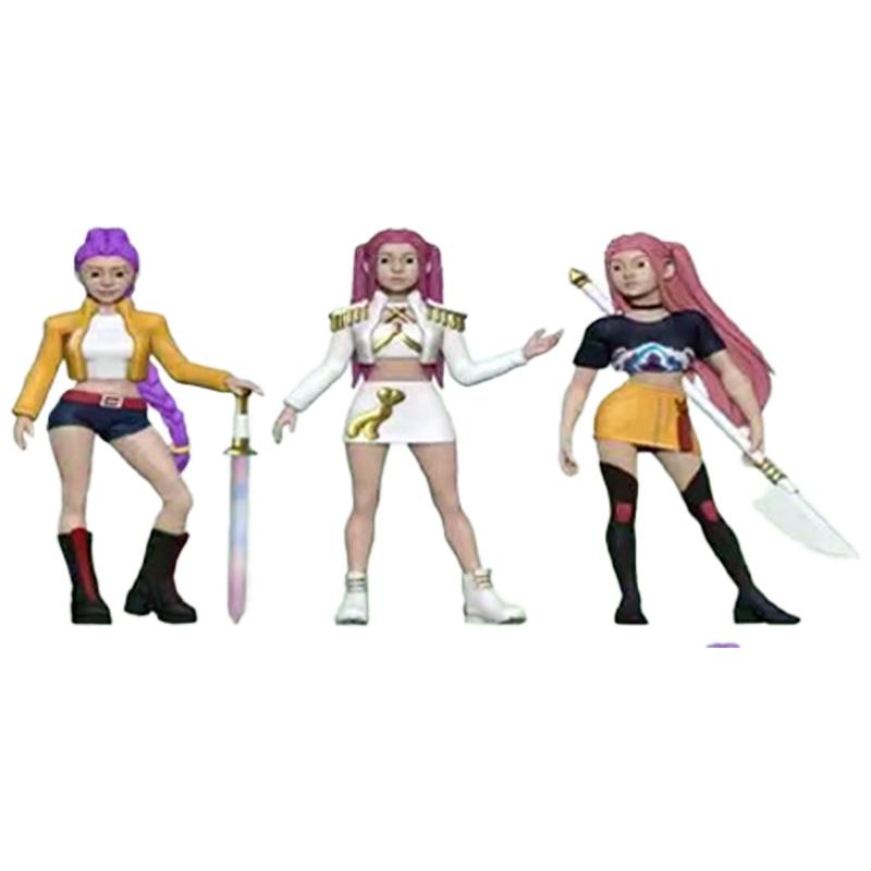 12pcs Kpop Demon Hunt Blind Box Series Figure Tiger Figurine Toy Desk Decoration Statues Ornament Halloween/Christmas Kid Gifts