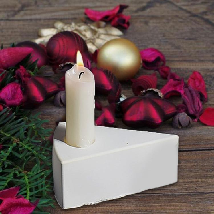 Candle Holder Silicone Molds Cheese Shape Candlestick Mould Craft Supplies Plaster Molds for Table Decorations