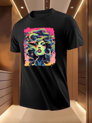 Griechische Mythologie Medusa Schlangenhaar Grafik T-Shirt Grafik ...