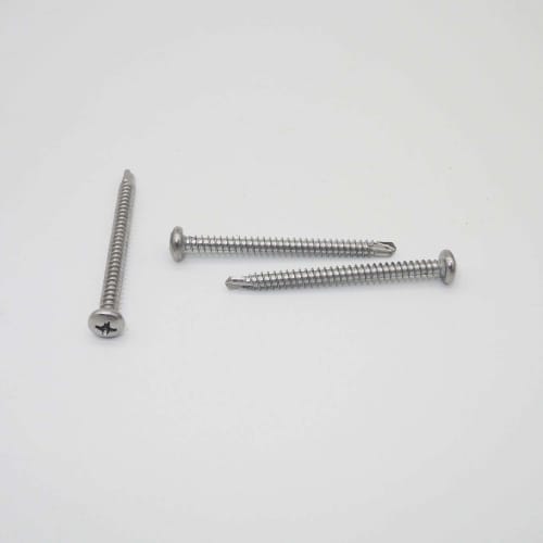M4.2 x 50mm Stainless Steel Self-Drilling Screws, Tapping Screws, Pack of 100