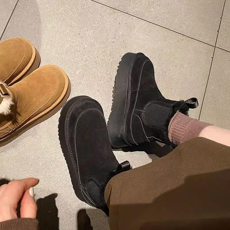 Chelsea Handsome Snow Boots for Women's Winter New Thick-soled Velvet Anti-short Tube Thermal Cotton Shoes for Women