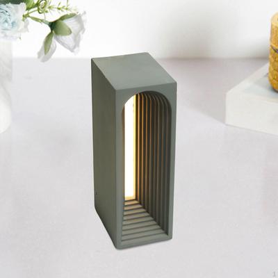 Lampada da Tavolo a Luce Ambiente Centrotavola Artigianale in Cemento Ornamento Regolabile Notte per Casa TV