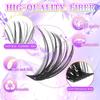 Lashes Cluster Diy Lash Extension Mixed Tray Clusters Eyelashes Fluffy Individual Lashes With Lash Bond And Seal And Tweezers