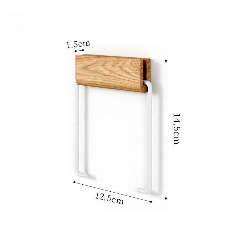 Creative and Simple Japanese Toilet Roll Paper Holder Toilet Paper Rack Oak Solid Wood Tissue Holder
