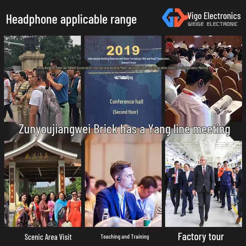 Durable Single-Sided D-Type Ear-Hook Headset for Simultaneous Interpretation and Tour Guide Use