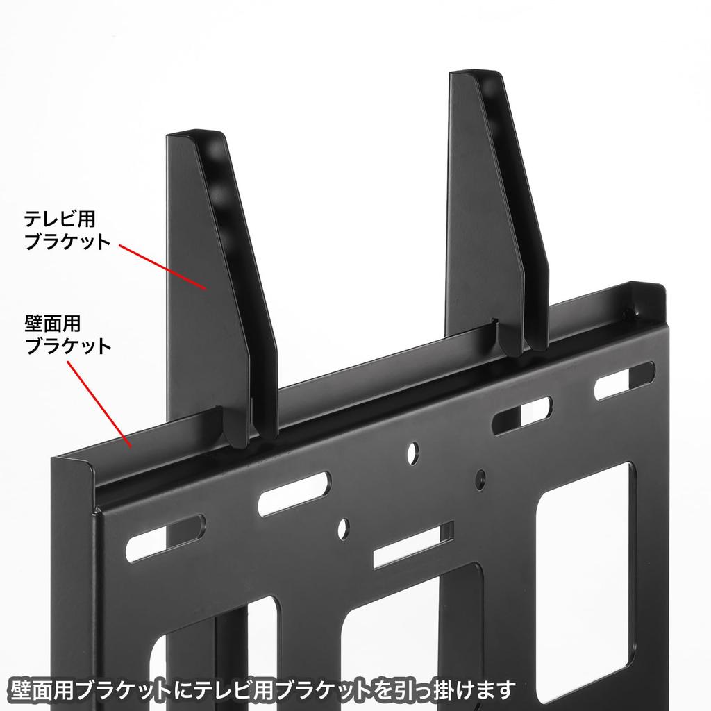 Sanwa Supply Wall Fixed Display Bracket Up To 65 (Supports Inches) CR-PLKG18BK