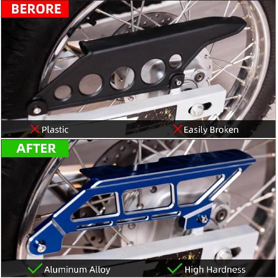 Rear Chain Guard for Hawk 250,CNC Upper Chain Cover Protection for Hawk 250cc/Hawk 250 DLX - Black