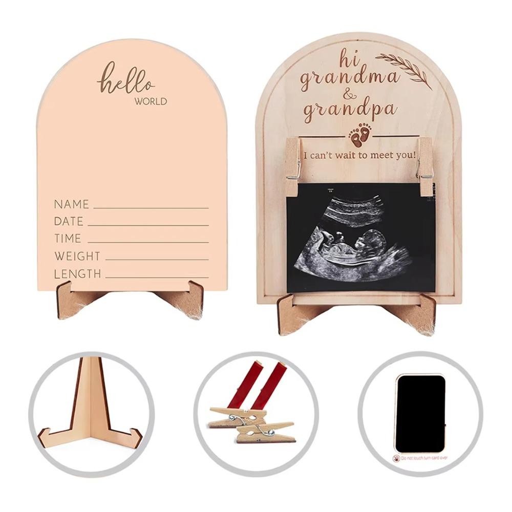 

Fashion Ultrasound Photo Frame Double-sided Birth Ornament 2024 Footprint Makers