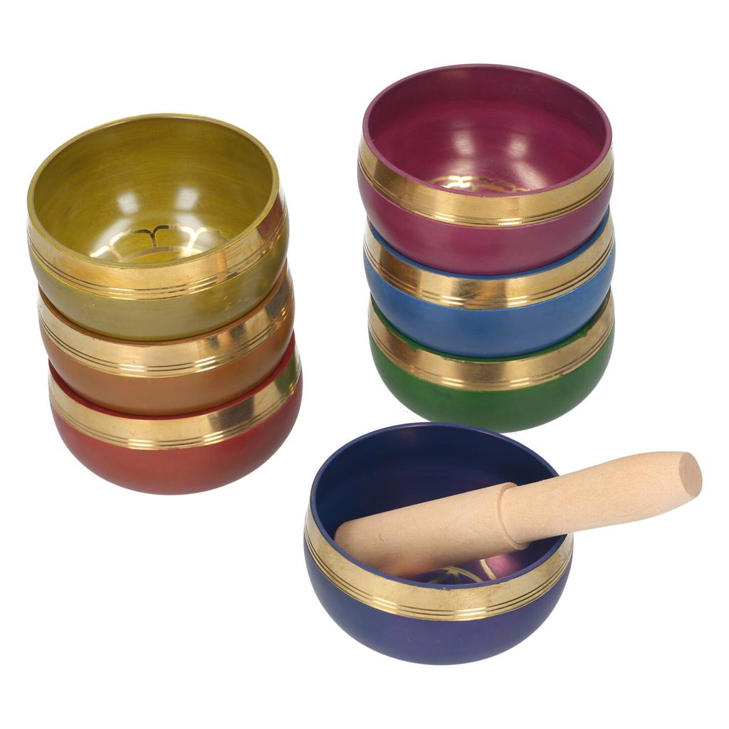 Tibetan Singing Bowl Set Buddha Sound Bowl and Wood Mallet Charka Bowl Meditation Sound Bowl with