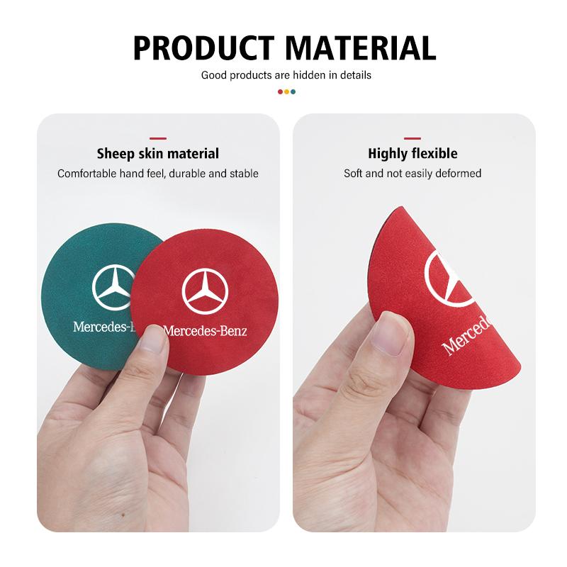 CRR1 Car Coaster Cup Slot Pad Suede Anti-Slip Interior Water Cup Mat For Mercedes Benz AMG A C E S G Class W201 W210 W108 W204 W205