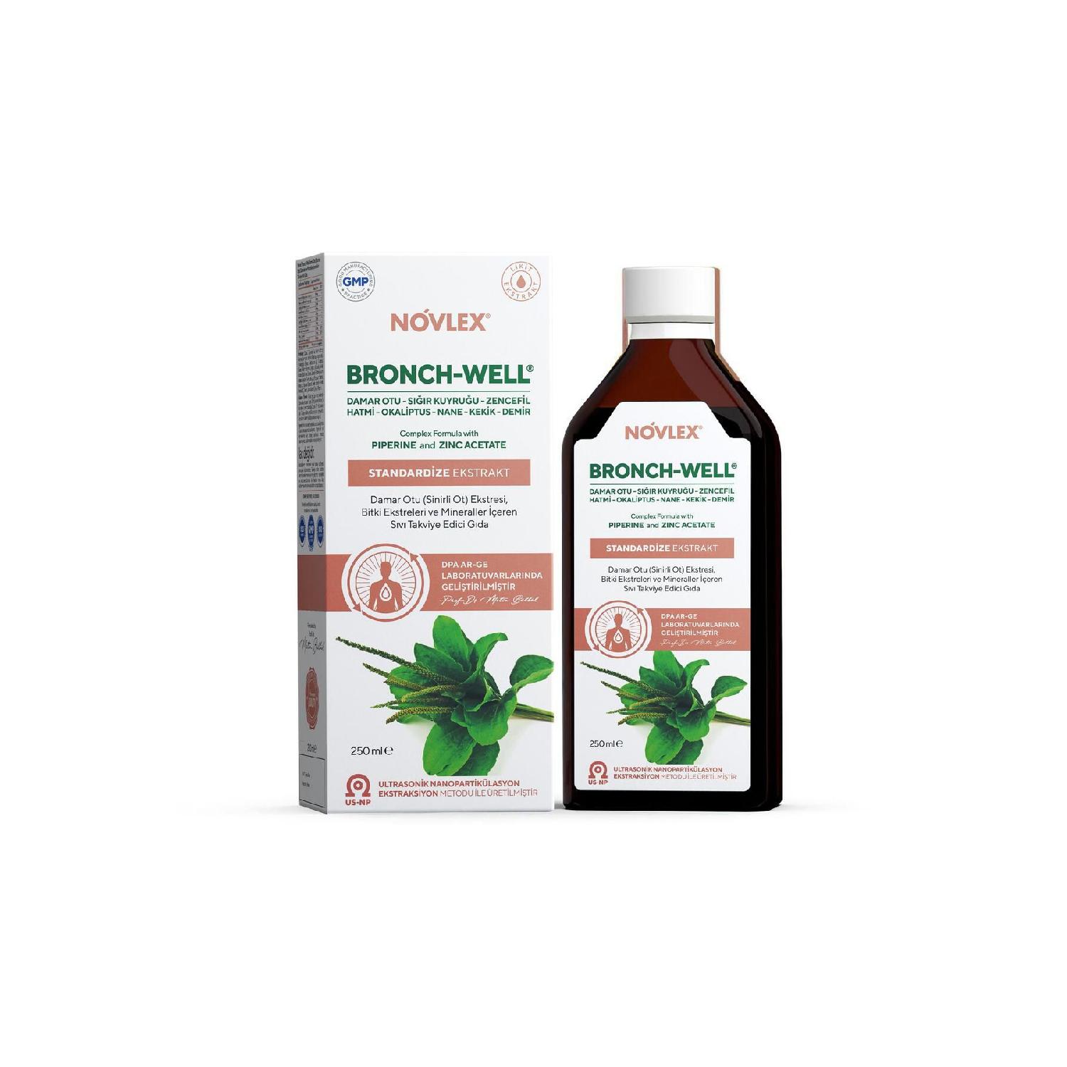 

Bronch-well Vessel, Cattle Tail, Eucalyptus, Marshmallow, Thyme, Mint, Ginger Extract 250ml