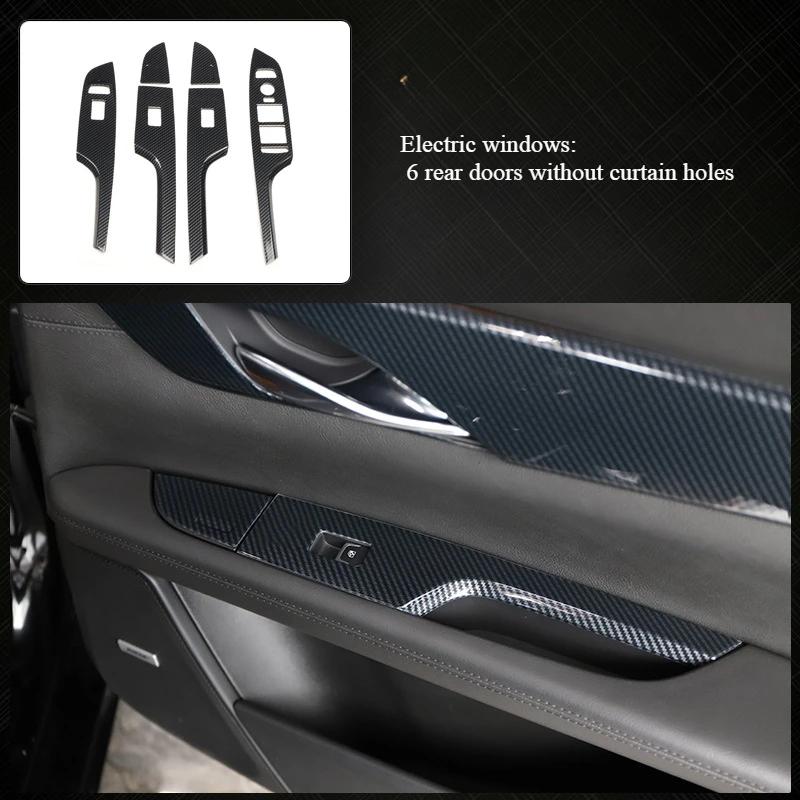 For Cadillac CT-6 2016-2020 Interior Carbon Fiber-Style Dashboard Trim Gear Steering Wheel Frame Panel European Auto Enthusiasts