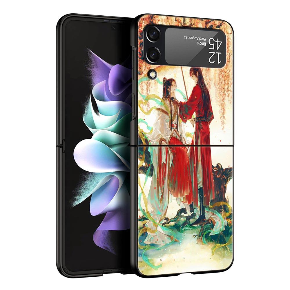 TGCF Heaven Official’s Blessing Luxury Phone Case For Samsung GalaxyZ Flip 4 5 Fold Hard PC Shell For Samsung Z Flip 3 Cover