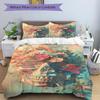 3pcs Floral Skull Duvet Cover Set - Machine Washable, Includes 1 Cover and 2 Pillowcases, No Core Included yy251013099