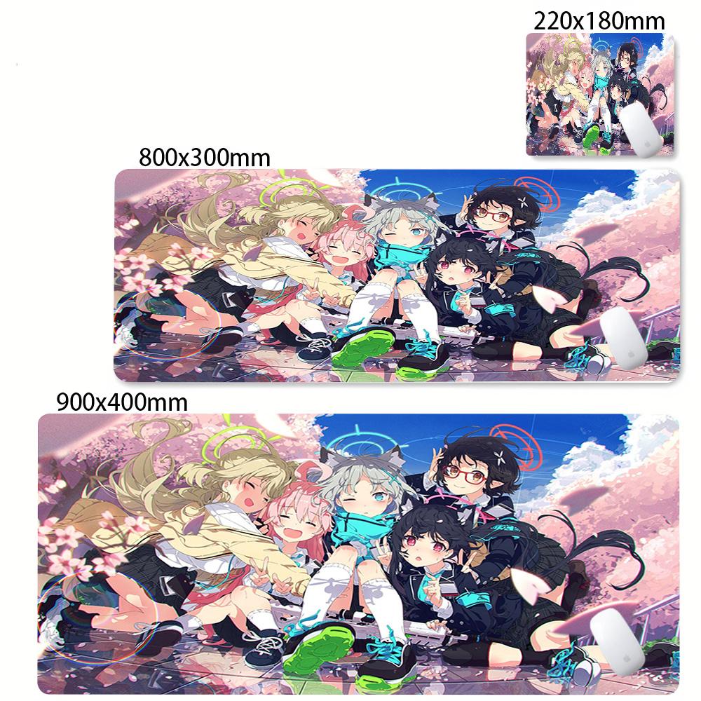 Cute Girl Mouse Pad Anime Blue Archive Kawaii Mousepad Laptop Pc Desk Mat Gamer Mats Large Mousepad NonSlip Keyboard Mouse Mat