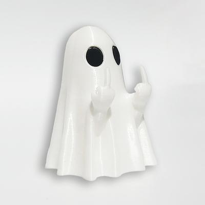 Luminous Middle Finger Cute Ghost Statue Small Scary Ghost Figurines Halloween Home Decoration Table Ornament