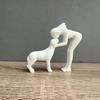 Escultura de Mujer y Perro Impresa en 3D para Mesa Figura de Mujeres Besando a un Perro para Decoración de Estante de Escritorio de Oficina en Casa