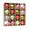 16pcs Champagne Gold White Christmas Balls Shatterproof Christmas Decorations  Wedding