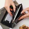 Fashionable  Men and Women's Long Wallet, European and American Fashion Phone Bag PU Leather Multi Card Carrying Bags Purses