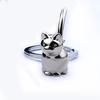 3D Cat Keychain Cute Key Ring Women Kitten Holder Men Car Accessories